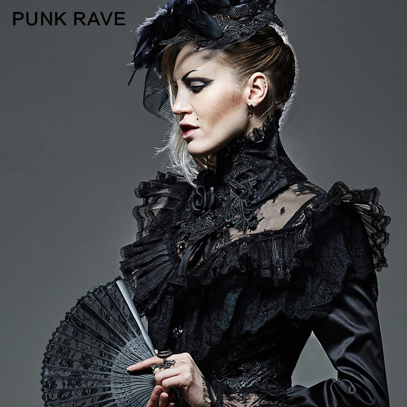 S-149 Palace Asymmetric Gothic Accessories Fake Shirt Collar - Image 2