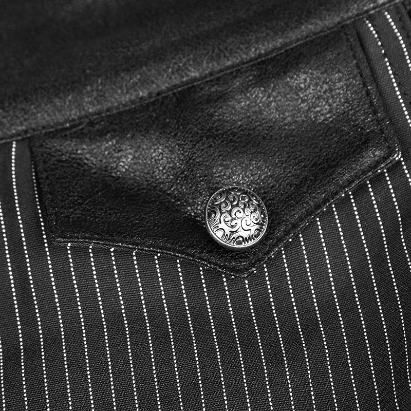 K-287 Pinstripe Simple Fitness Chino Punk Pants - Image 5