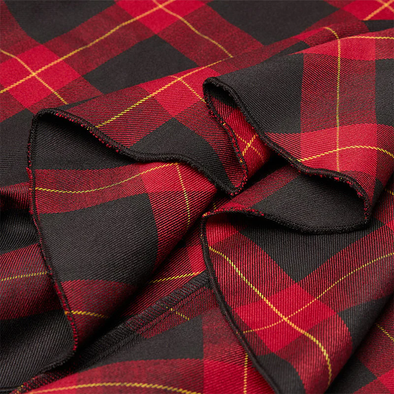 OPQ-859DQF Plaid irregular flounces slip dress - Image 4