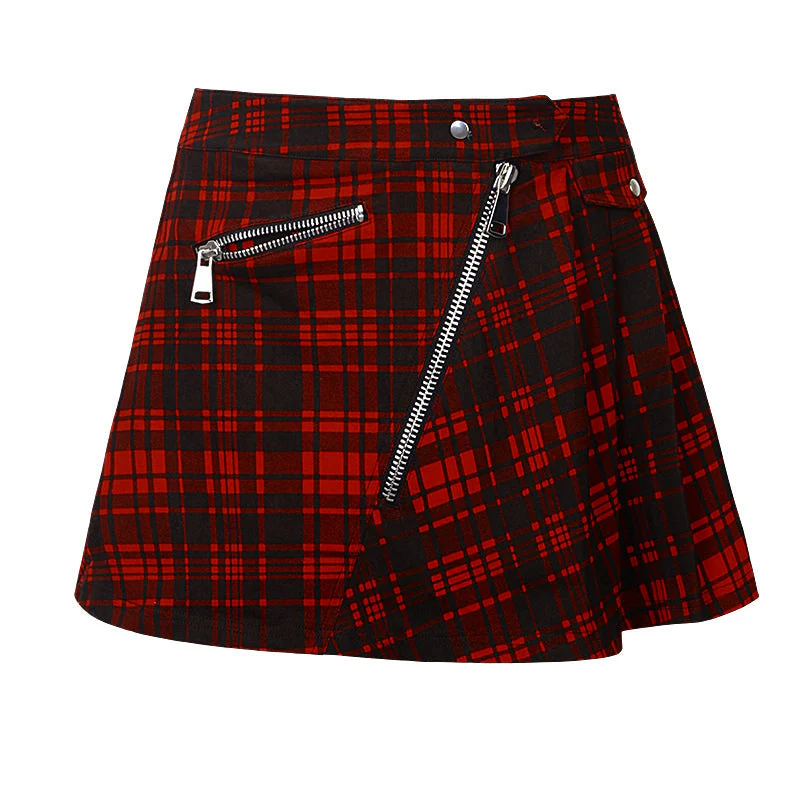 Q-266 Pleated Style Leopard Grain Sexy Mini Punk Skirt - Image 9