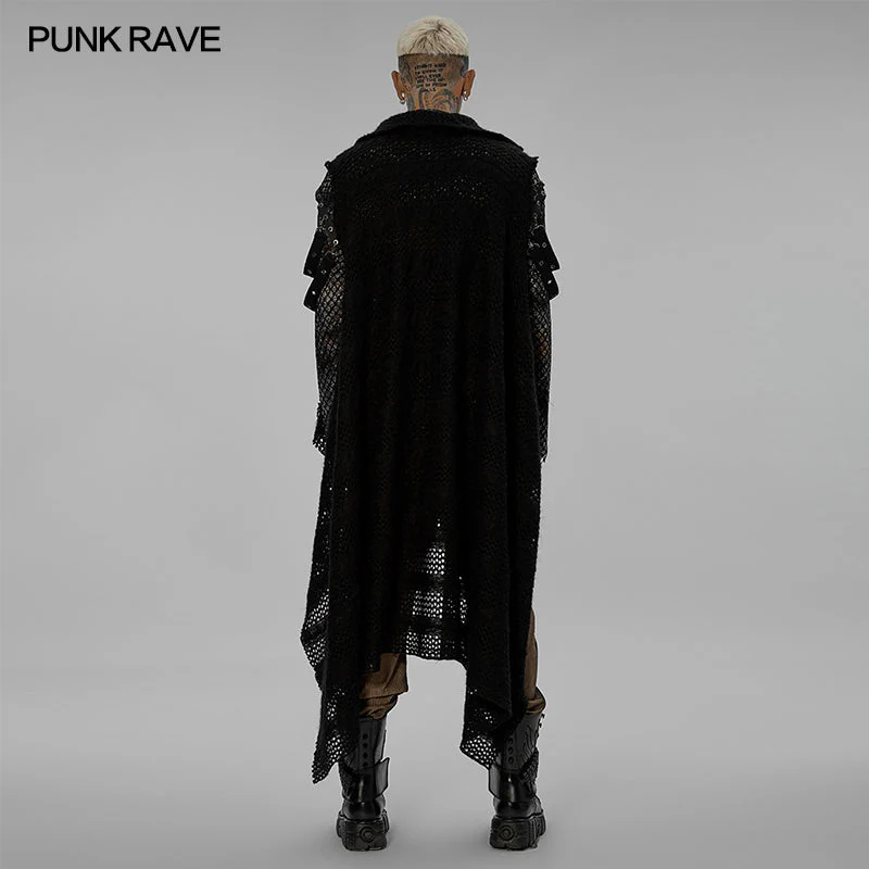 WY-1437ZCM Post-apocalyptic style knitted vest - Image 3