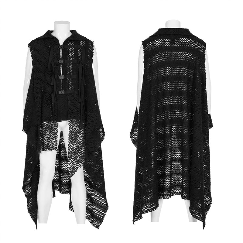 WY-1437ZCM Post-apocalyptic style knitted vest - Image 4