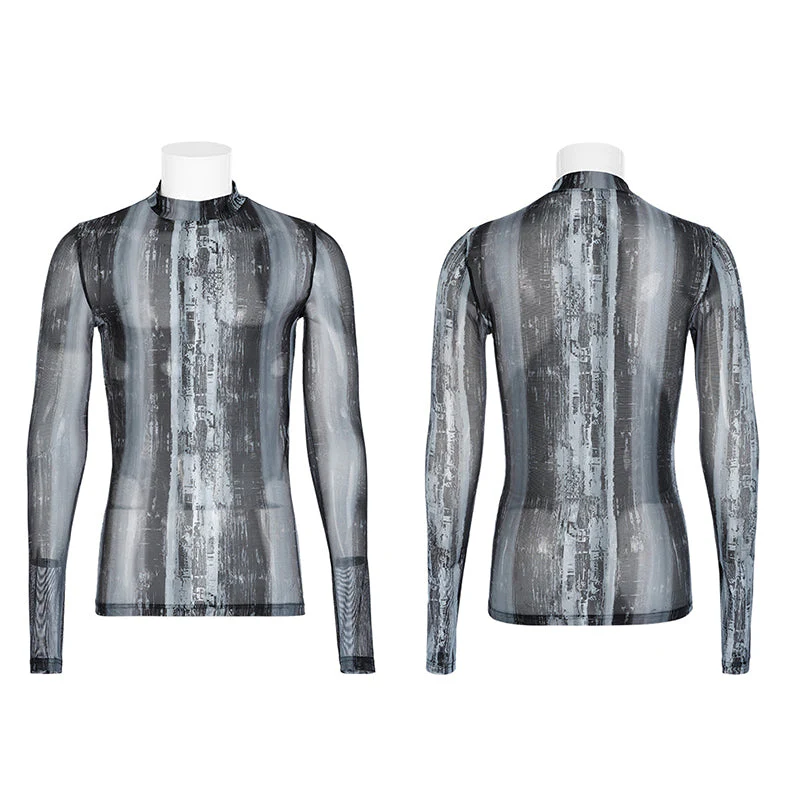 WT-751TCM Post-apocalyptic style tight gauze T-shirt - Image 4