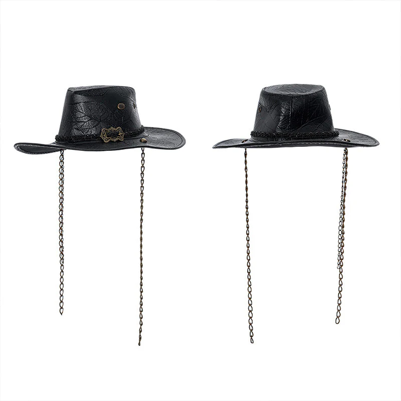 WS-359MZF PU carved cowboy hat - Image 4