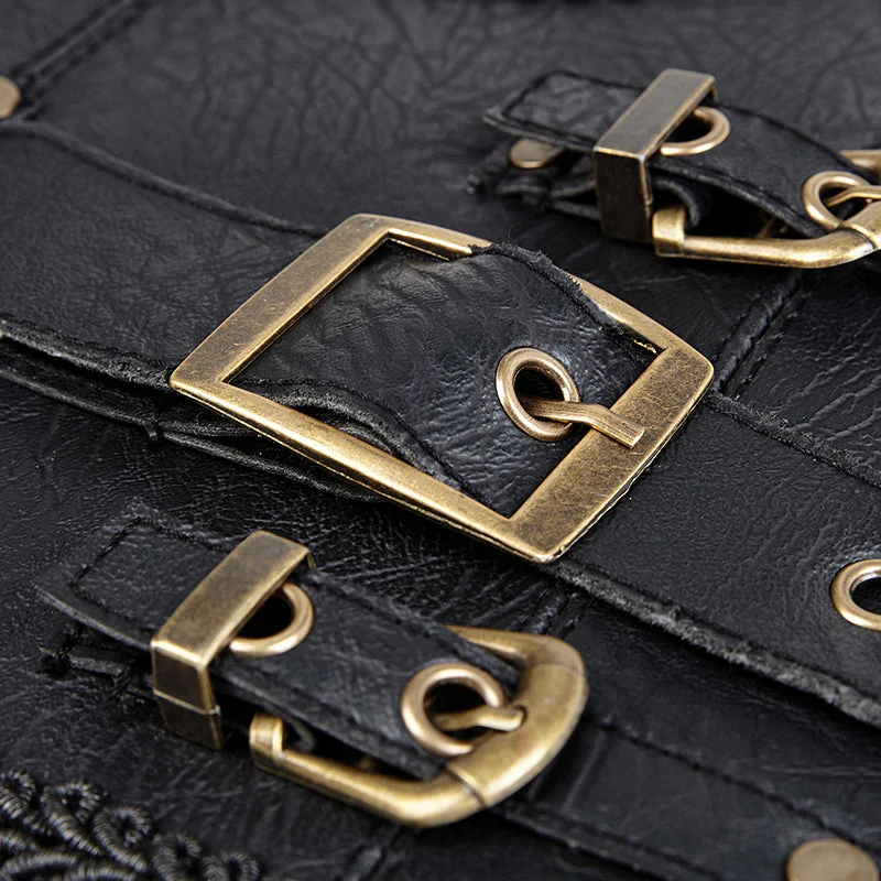 S-209 Punk Accessories Men Triangle Metallic Buckles Leather Belts - Image 5