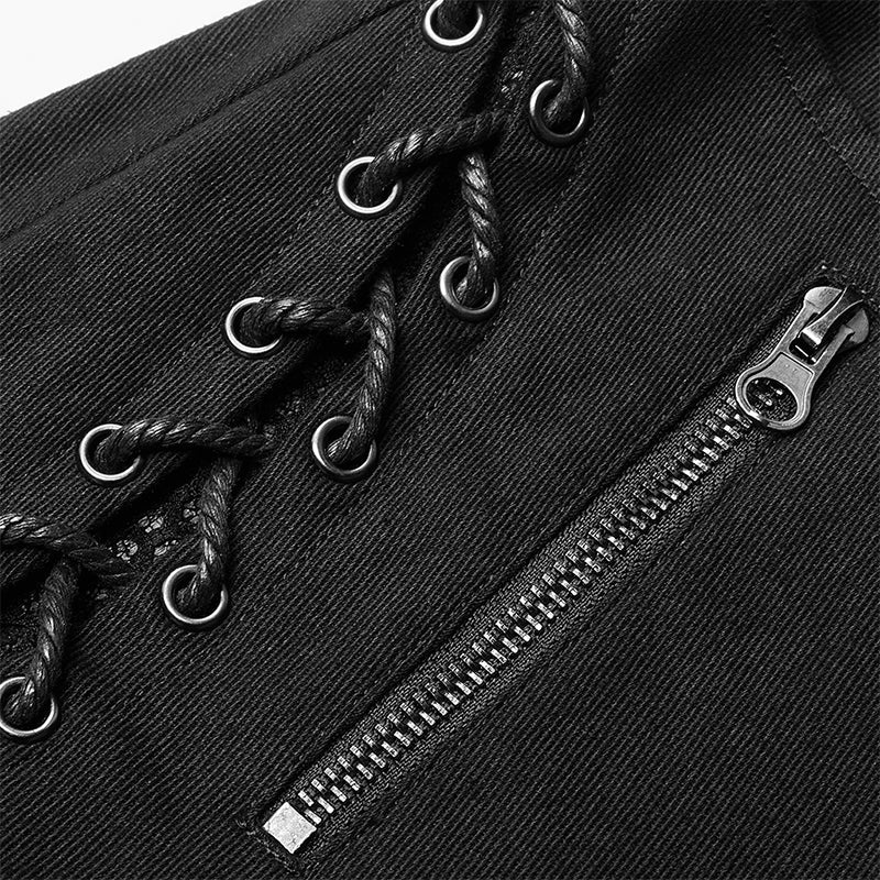 WK-462DQF Punk blood dark denim women trousers - Image 10