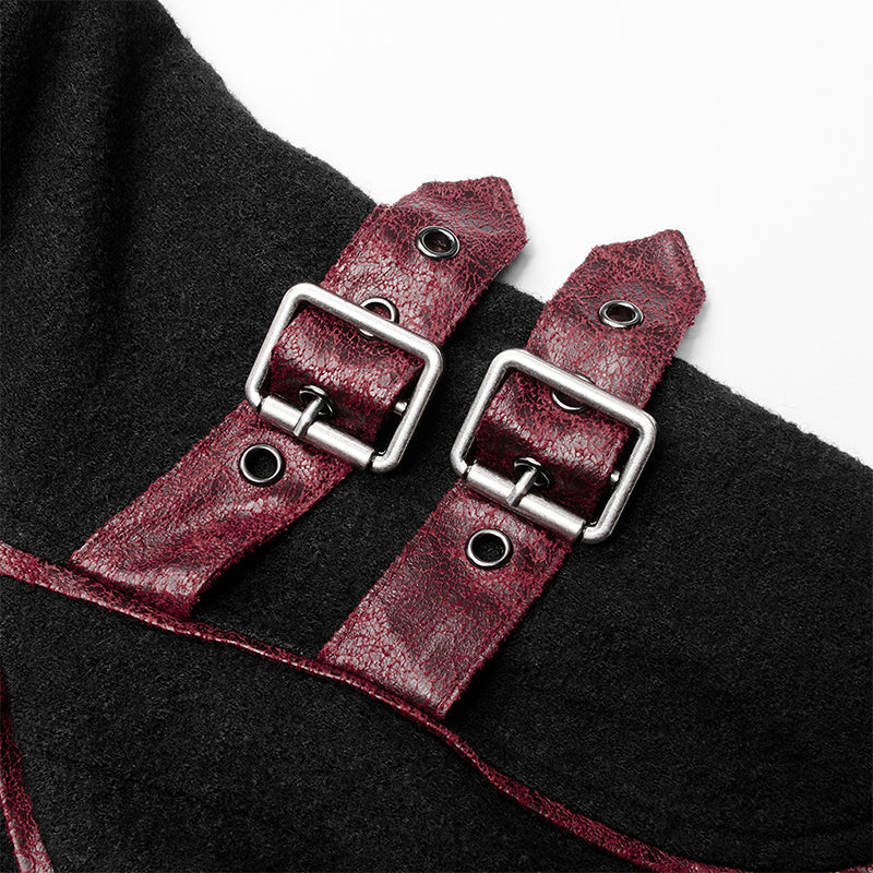 WY-1341XCM Punk Cool Segmentation Medium Long Jacket - Image 10