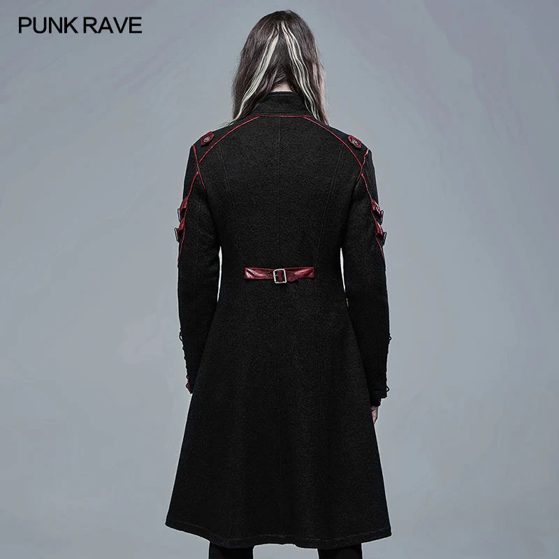 WY-1341XCM Punk Cool Segmentation Medium Long Jacket - Image 8