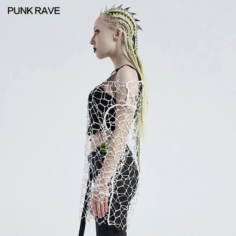 WT-654TCF Punk daily big mesh T-shirt - Image 7