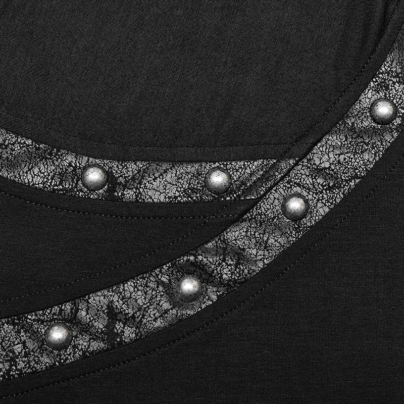 WT-792TDM Punk daily drop collar T-shirt - Image 5