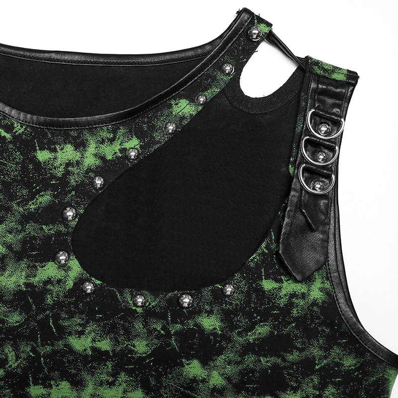 WT-650DQF Punk Daily hollow shoulder Vest - Image 10