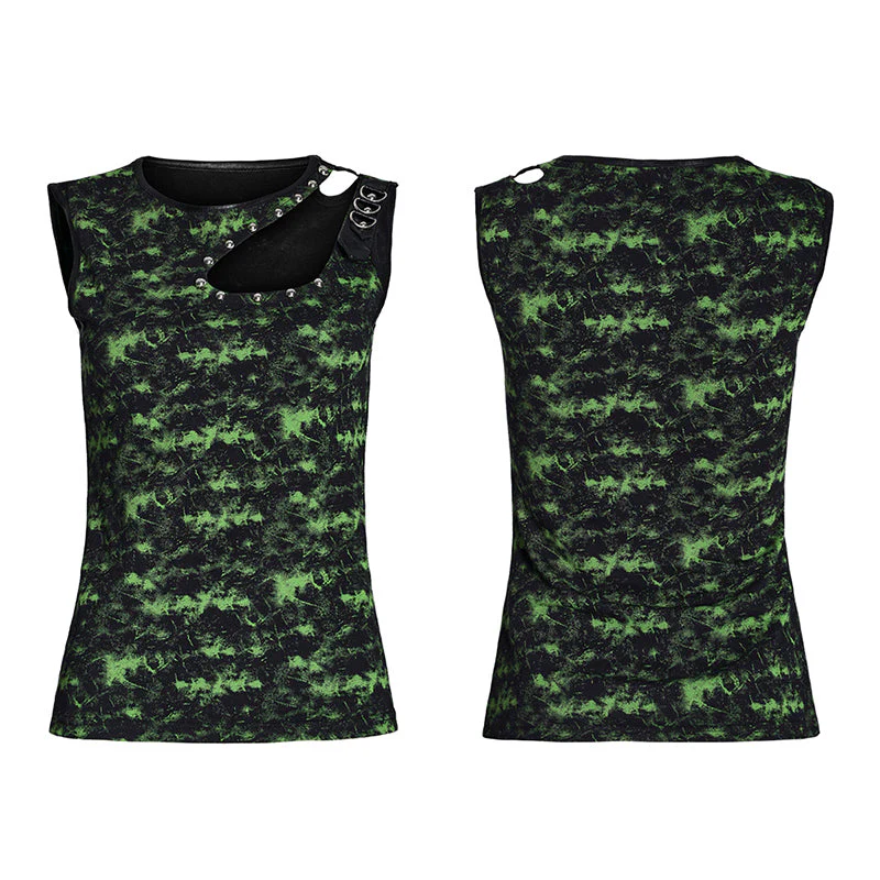 WT-650DQF Punk Daily hollow shoulder Vest - Image 9