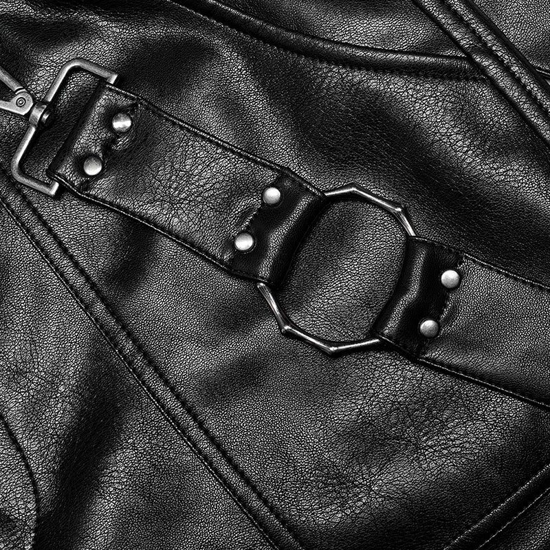 WK-519PCM Punk daily PU leather pants - Image 5
