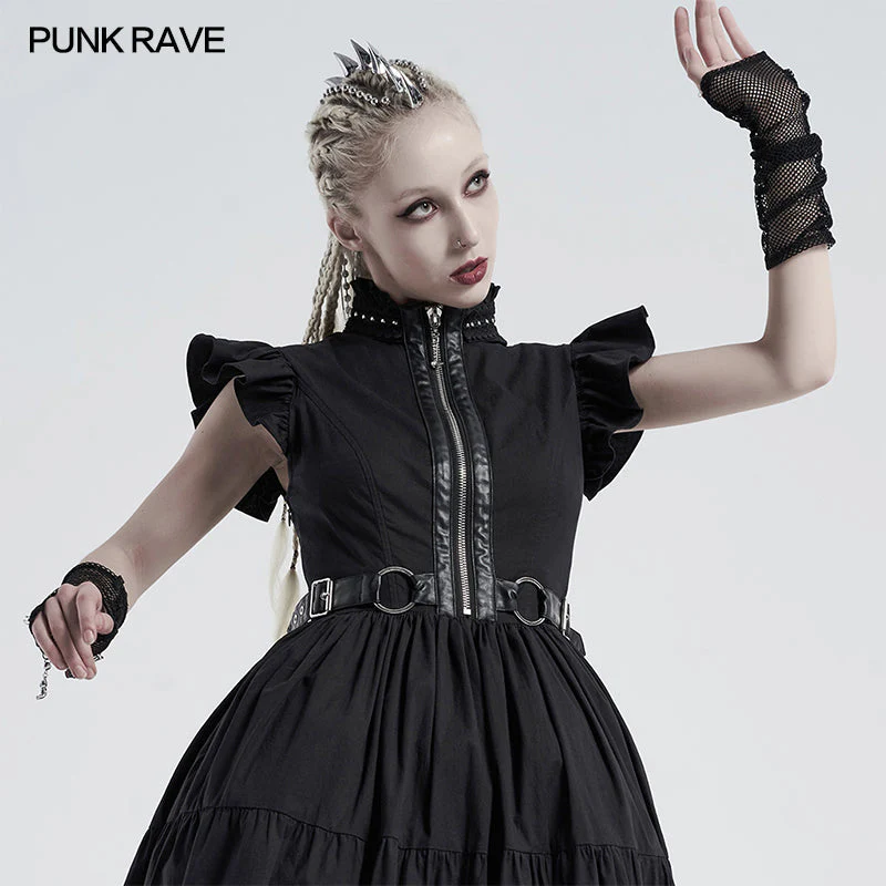 WS-421SSF Punk daily rhombus mesh gloves - Image 4