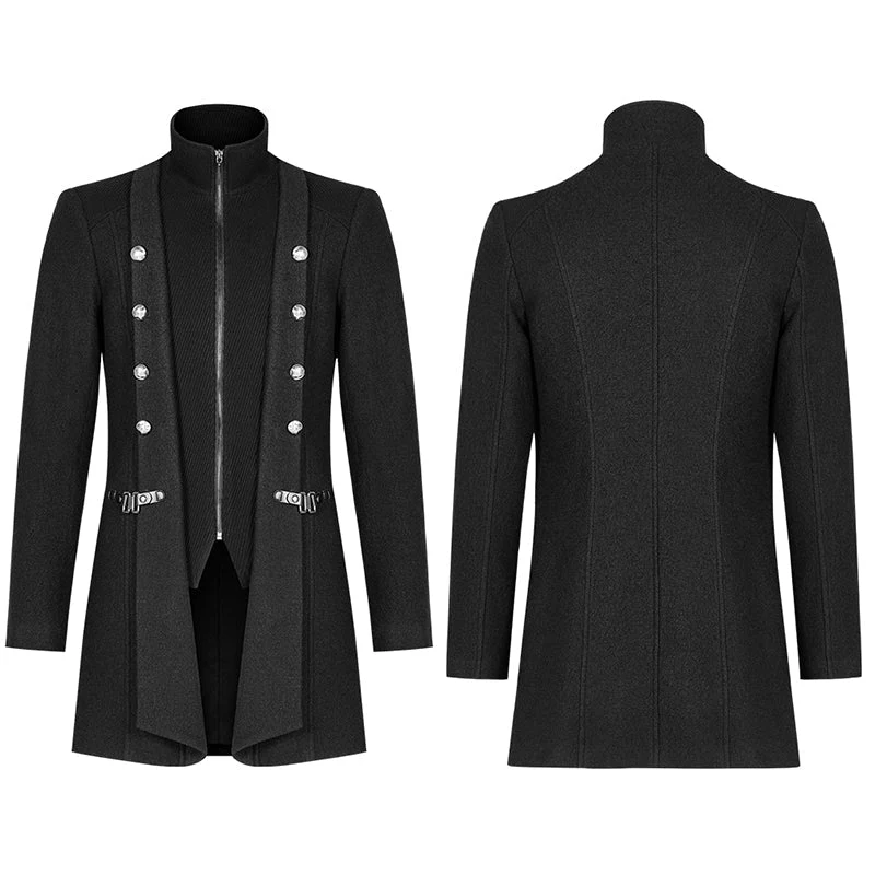 WY-1334ECM Punk Daily Woollen Jacket - Image 4