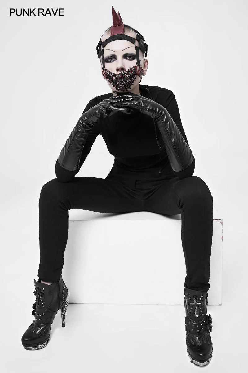 S-201 Punk Dark Evil Demon Hood With Drawstring Mask Personality Accessories - Image 11