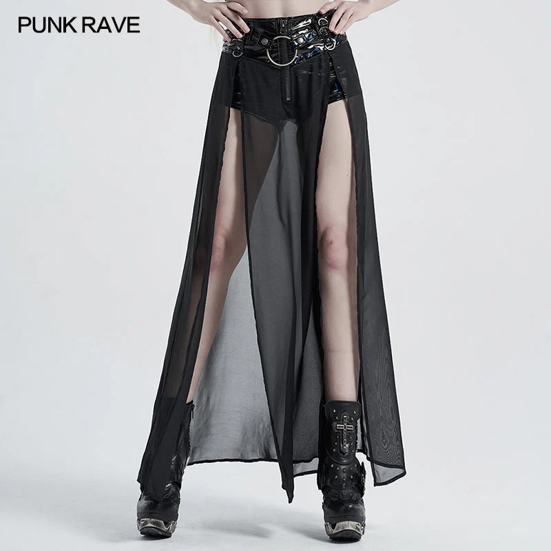 WQ-494 Punk fake two-pieces half skirt - Image 3