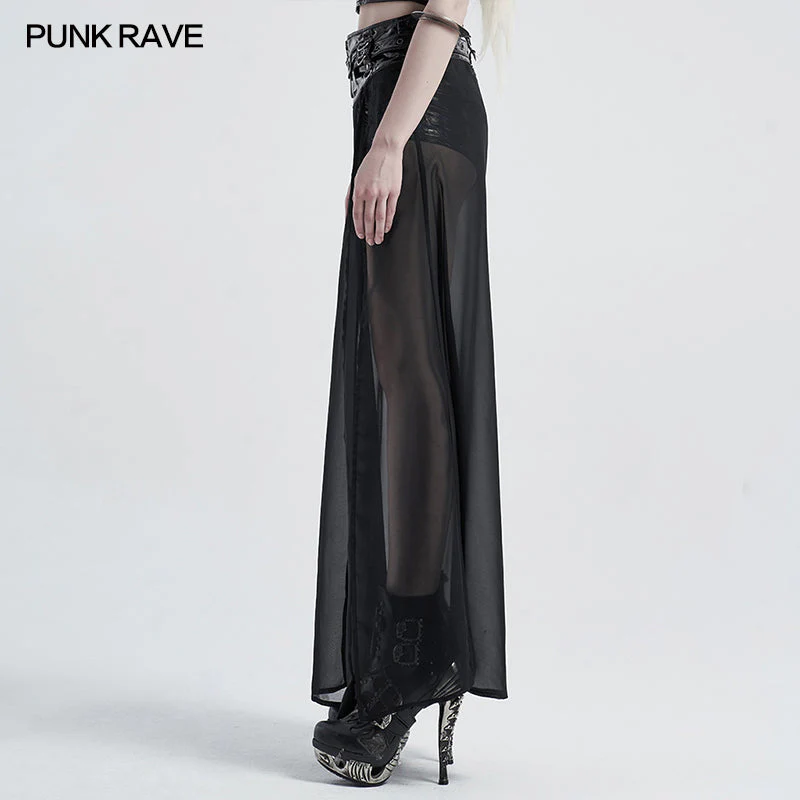 WQ-494 Punk fake two-pieces half skirt - Image 4