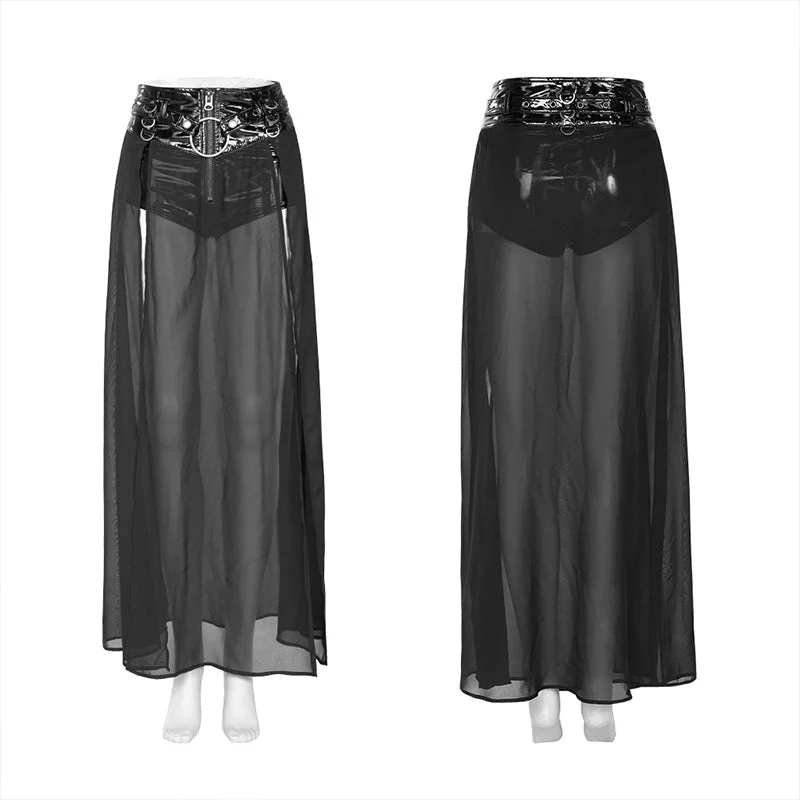 WQ-494 Punk fake two-pieces half skirt - Image 6