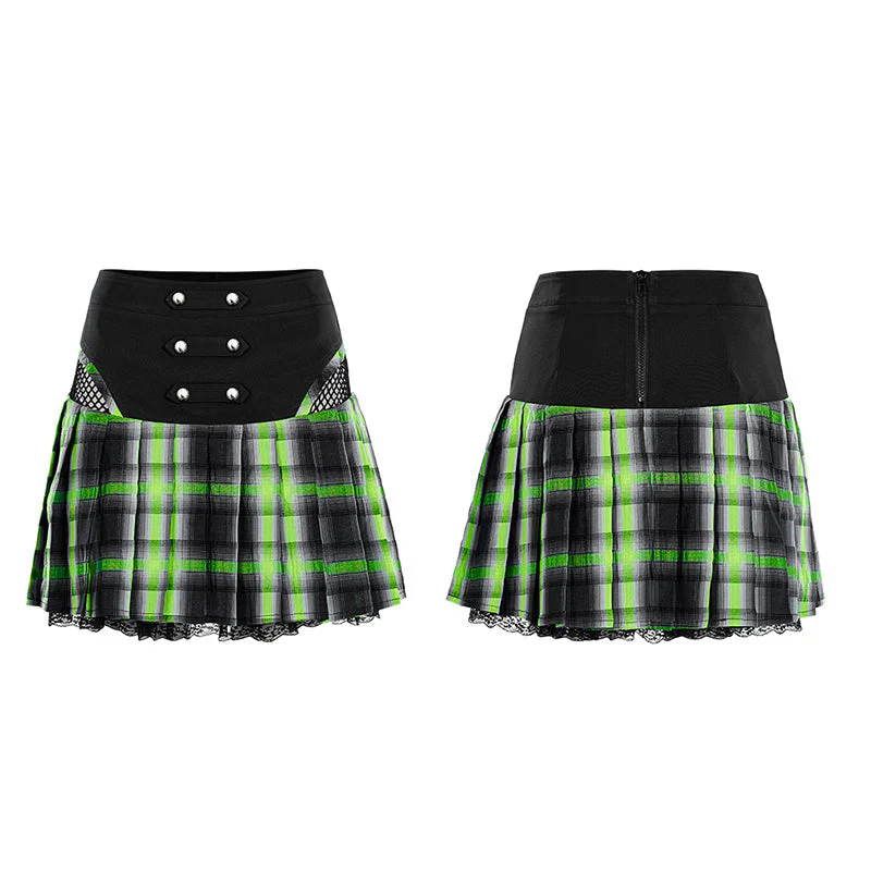 WQ-612BQF Punk Girl Pleated Skirt - Image 4