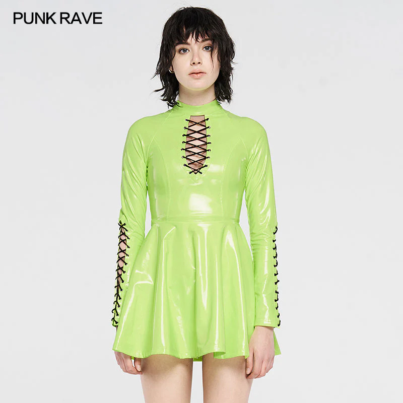 WQ-481LQF Punk Glitzy Sexy Short Dress - Image 6