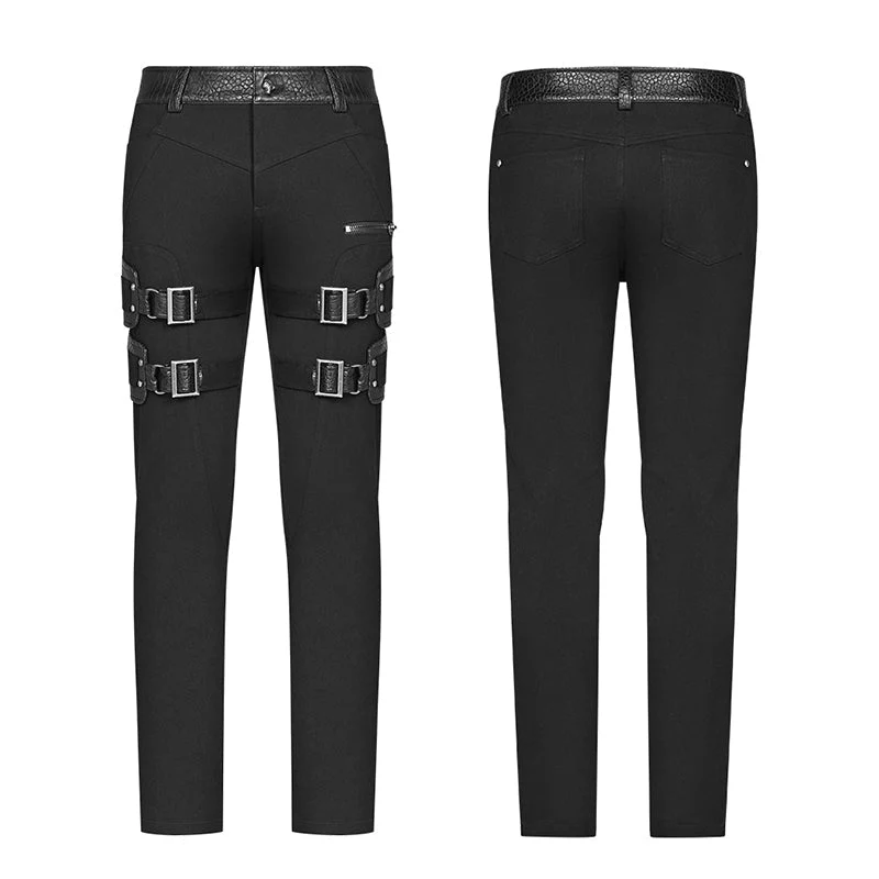 WK-384XCM Punk Handsome Stretch Trousers - Image 3