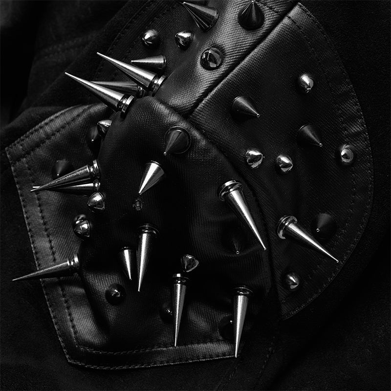 Y-667DQF Punk handsome tassel hooded jacket - Image 4