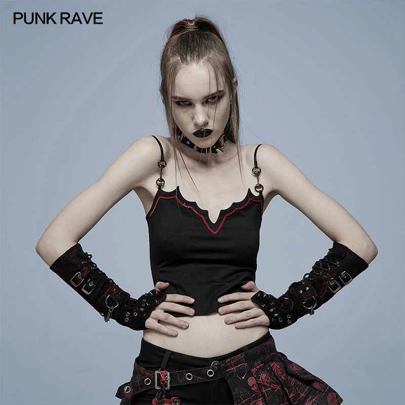 WS-479SSF Punk heavy metal open line gloves - Image 3