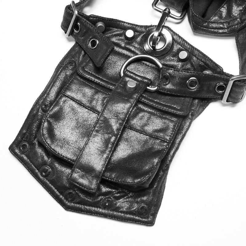 WS-289 Punk High Neck Pu Warrior Shoulder Accessory - Image 5
