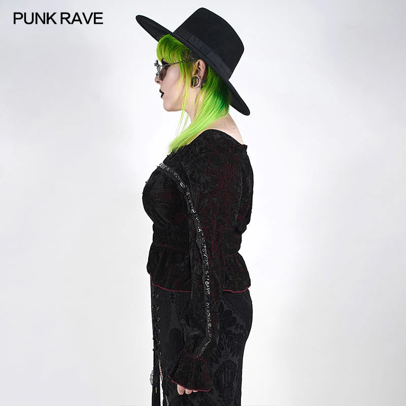 DT-675TCF Punk horizontal collar T-shirt - Image 7