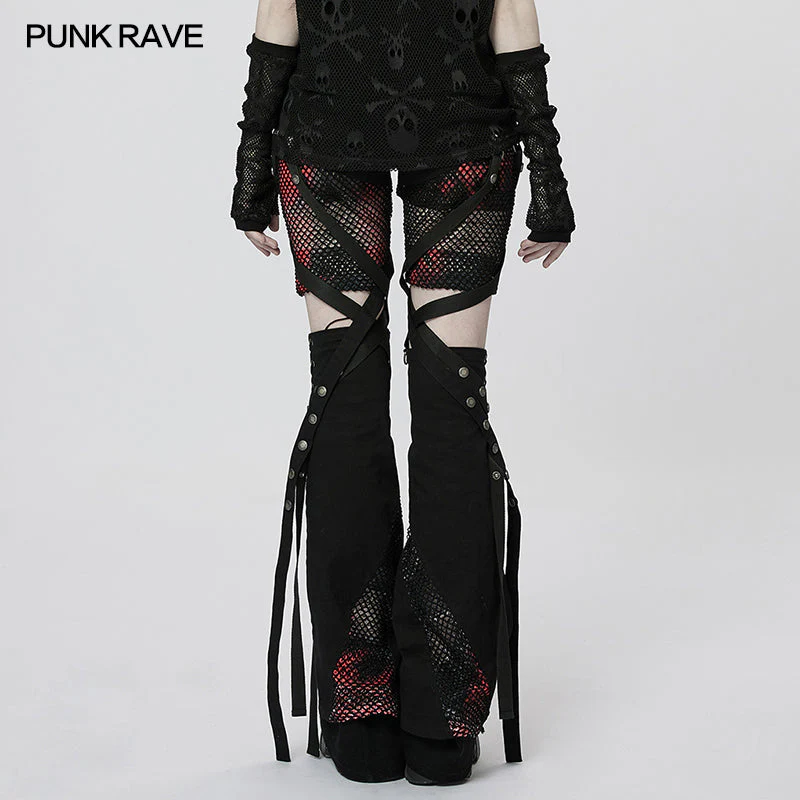 WK-540XCF Punk irregular flared detachable trousers - Image 3