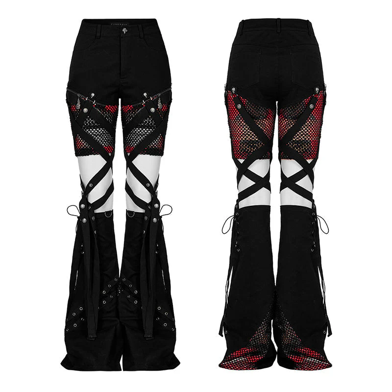 WK-540XCF Punk irregular flared detachable trousers - Image 4