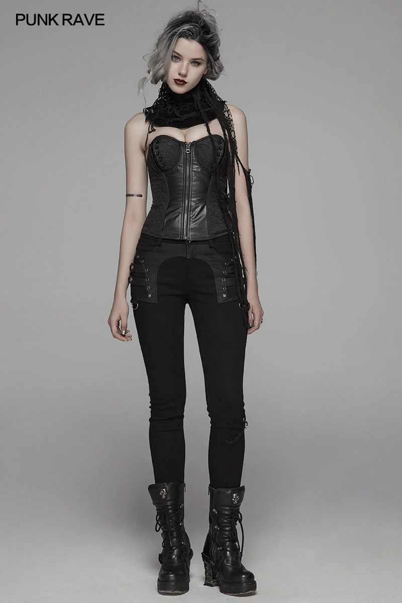 WK-371 Punk Jean Long Pant With Removable Belt - Image 6