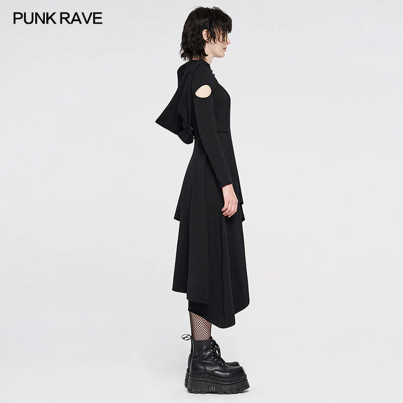 WQ-455LQF Punk knitted asymmetrical dresses - Image 2