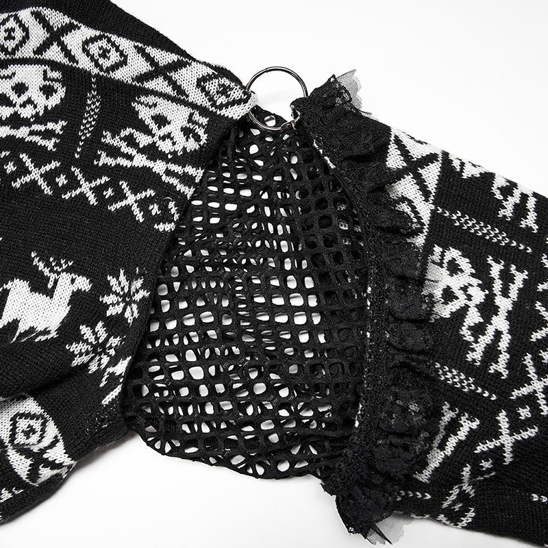 WM-069TMF Punk loose pullover sweater - Image 5