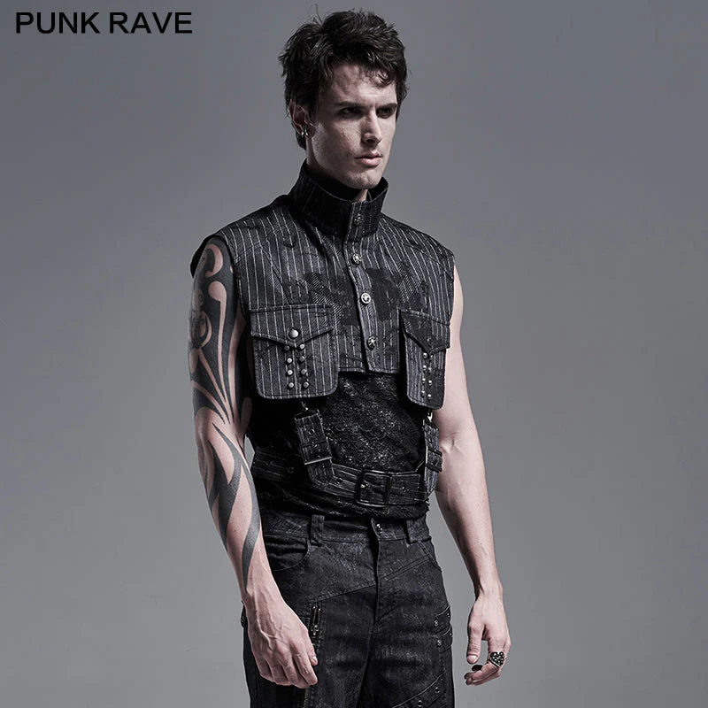 WY-1288DQM PUNK mens short shirt - Image 6