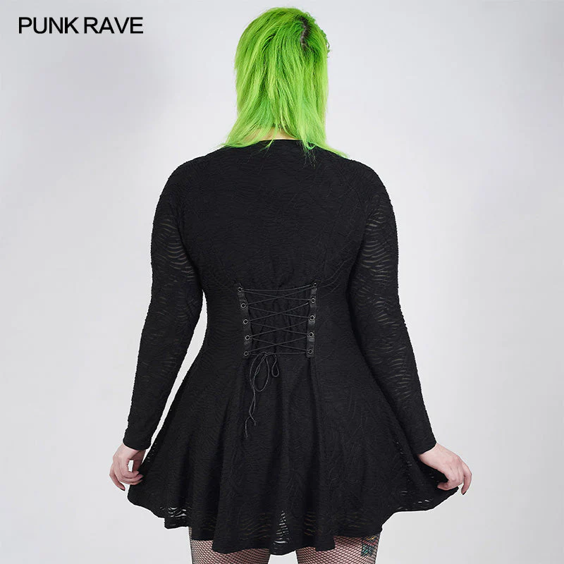 DQ-526LQF PUNK Mystery Long Sleeve Dress - Image 3