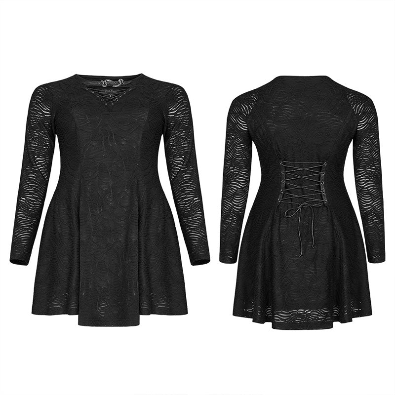 DQ-526LQF PUNK Mystery Long Sleeve Dress - Image 4