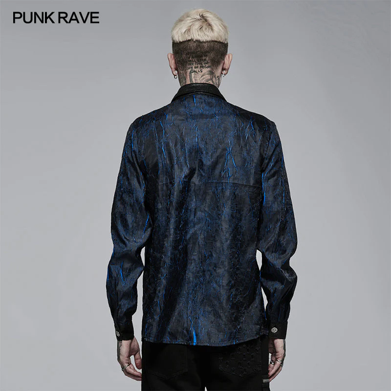WY-1384CCM Punk personality crack shirt - Image 3