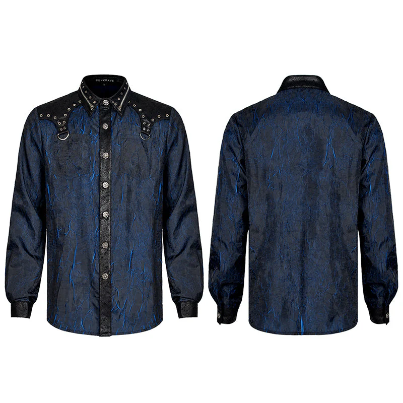 WY-1384CCM Punk personality crack shirt - Image 4