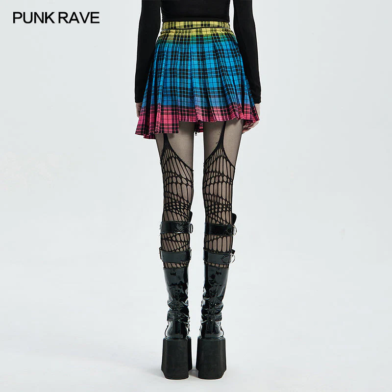 WQ-538BQF PUNK plaid half skirt - Image 3