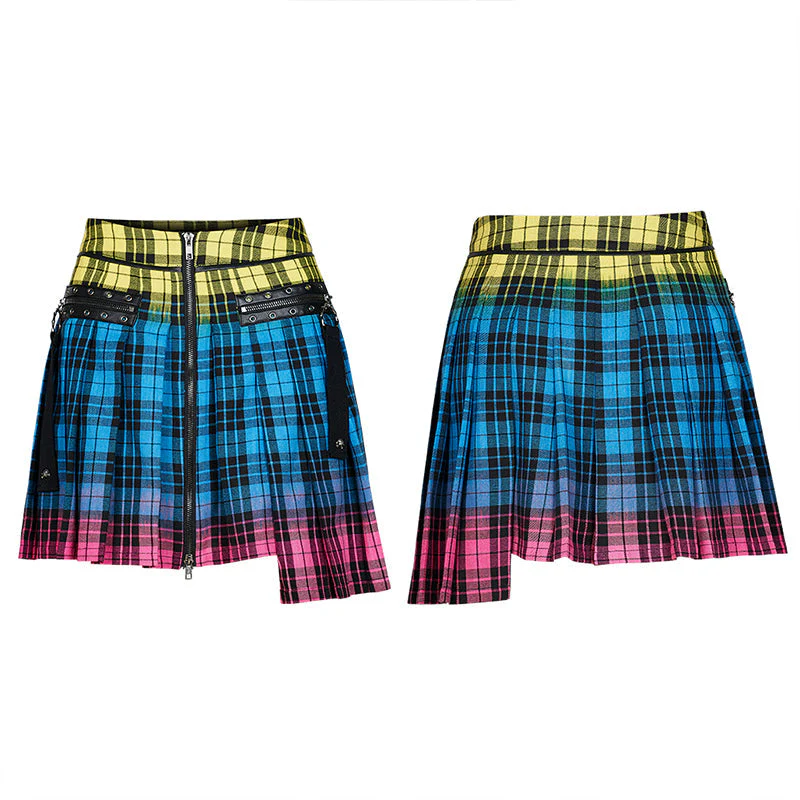 WQ-538BQF PUNK plaid half skirt - Image 4