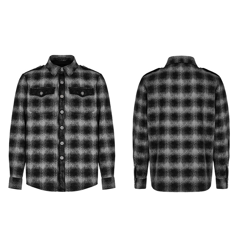 WY-1427CCM Punk Plaid Shirt - Image 4