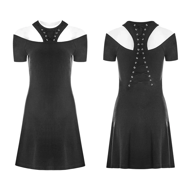 OPQ-318 Punk Rave Corn Tie Rope Knitted Dress - Image 4