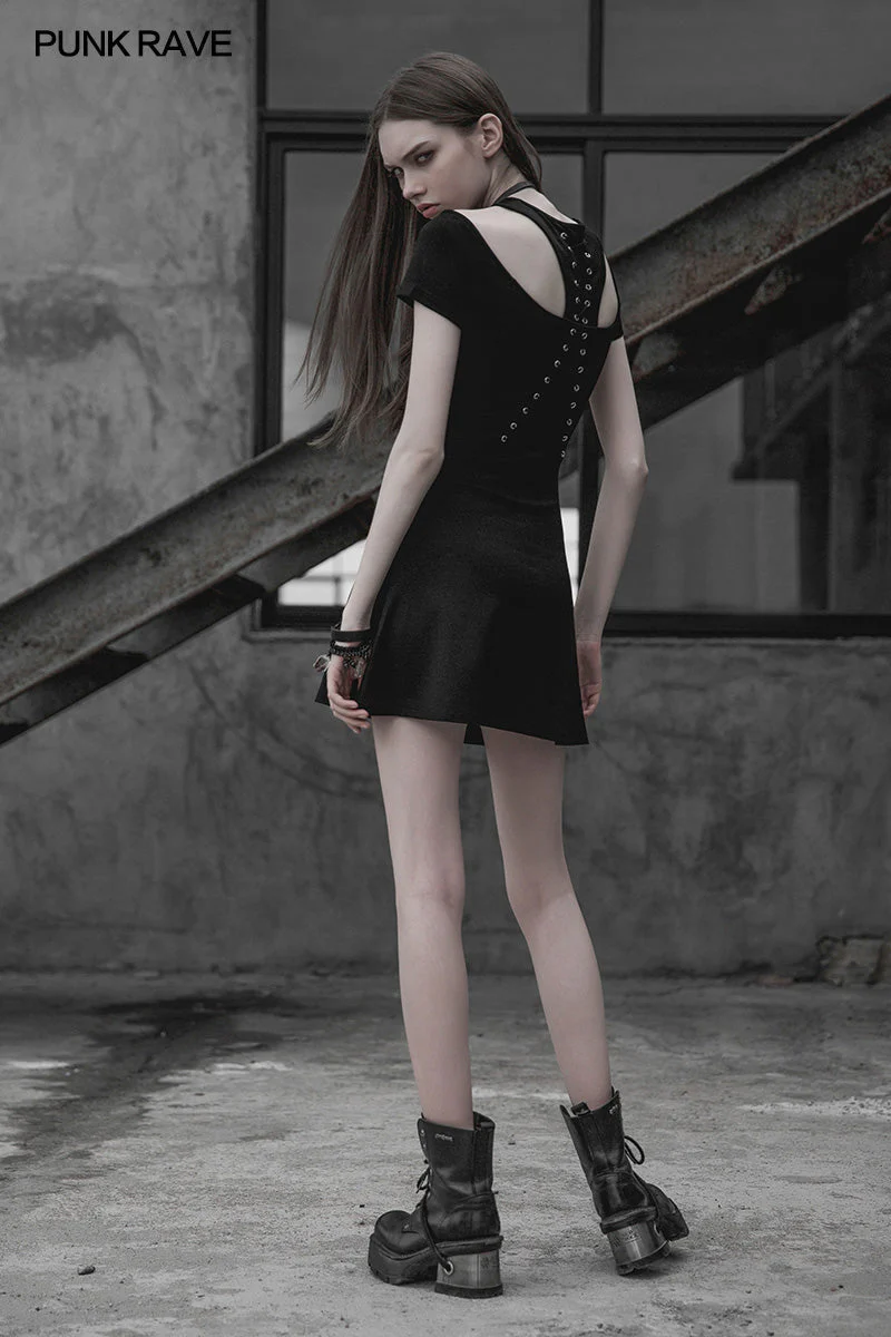 OPQ-318 Punk Rave Corn Tie Rope Knitted Dress - Image 6