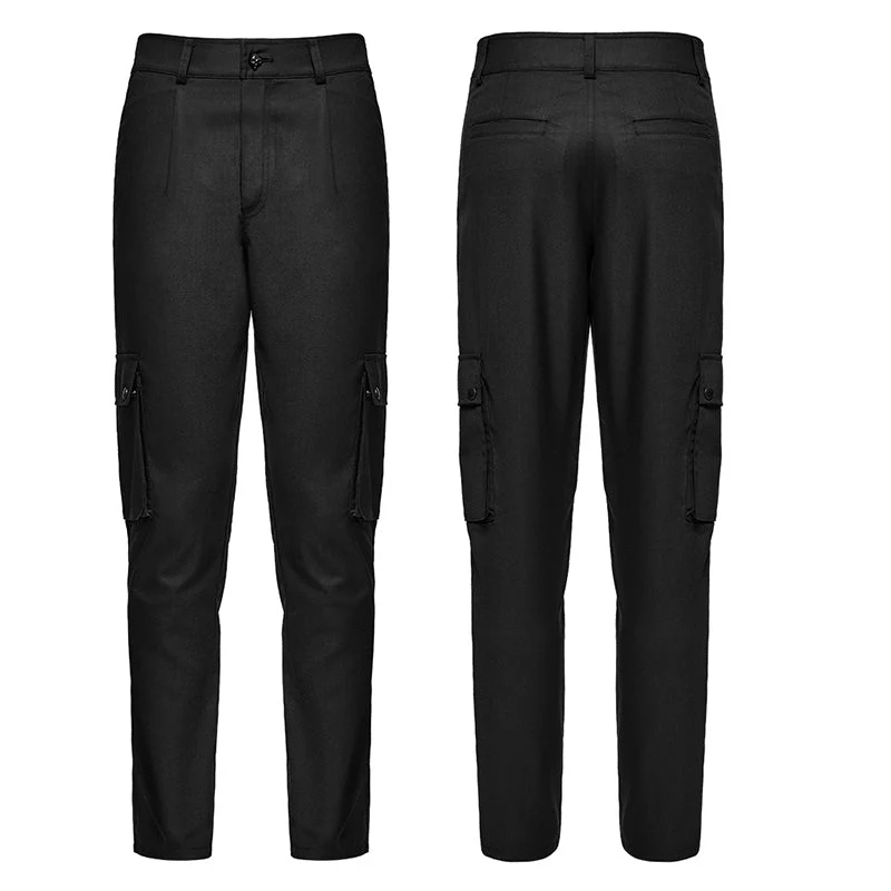 Punk Rave WK-635XCM Minimalist Cargo Darkness Punk Trousers - Image 8