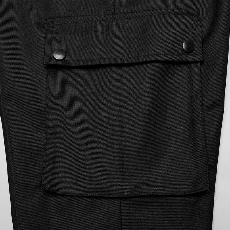 Punk Rave WK-635XCM Minimalist Cargo Darkness Punk Trousers - Image 9