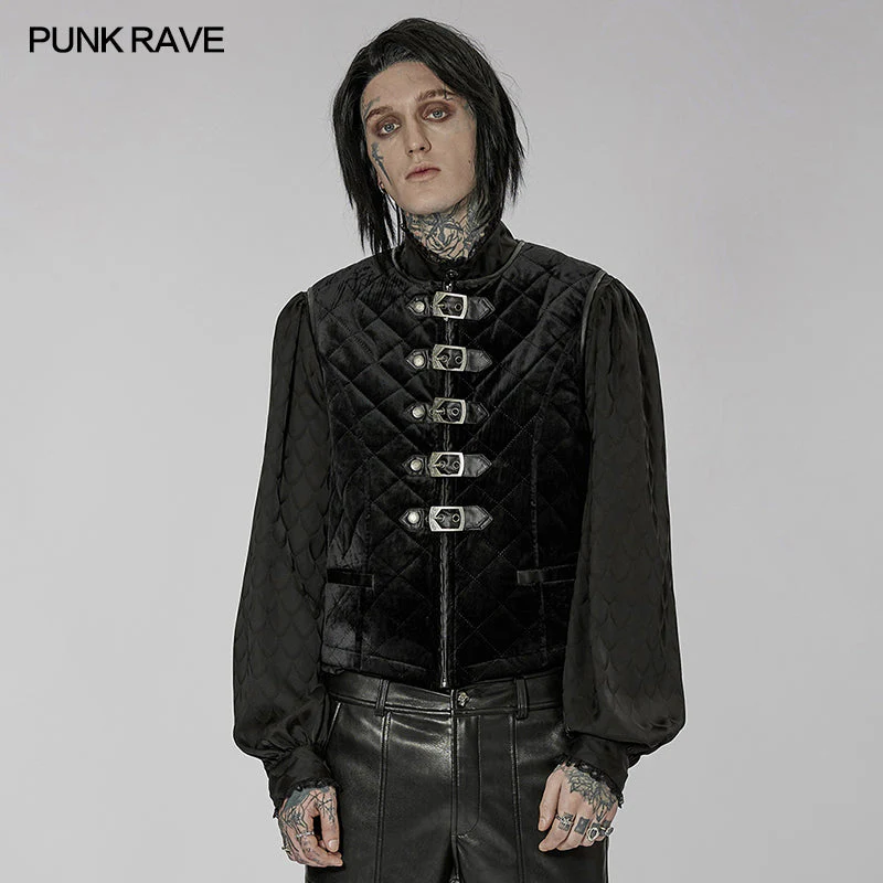 Punk Rave WY-1440MJM Inter-Cotton Warm Goth Vest - Image 6