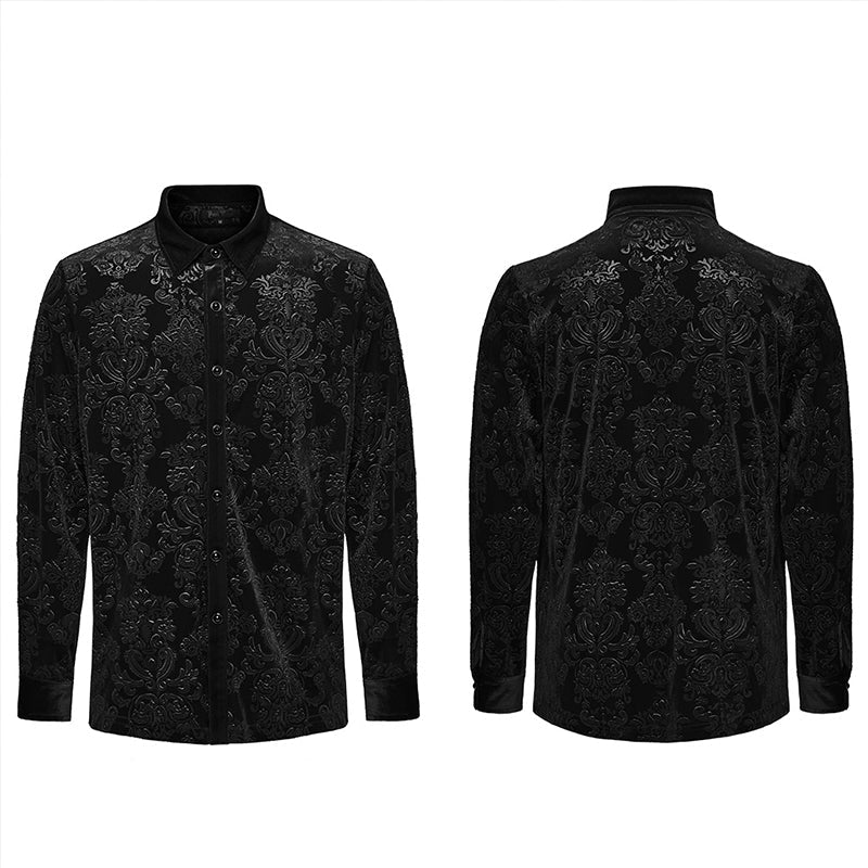 Punk Rave WY-1541CCM Eye-Catching Patterns Gorgeous Goth Man Shirt - Image 19