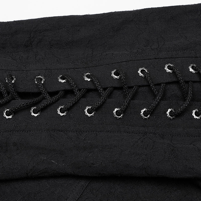 Punk Rave WY-1551CCM Eyelet Drawstring Exquisite Goth Shirt - Image 14